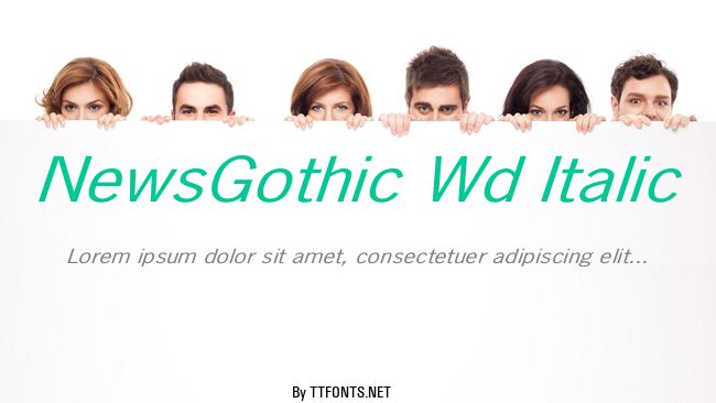 NewsGothic Wd Italic example